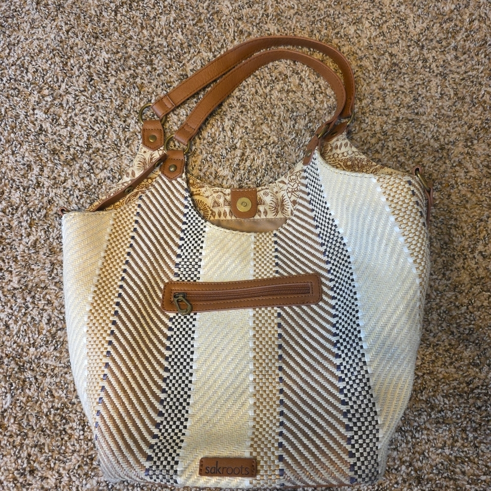 Sakroots Multicolor Striped Shoulder Bag